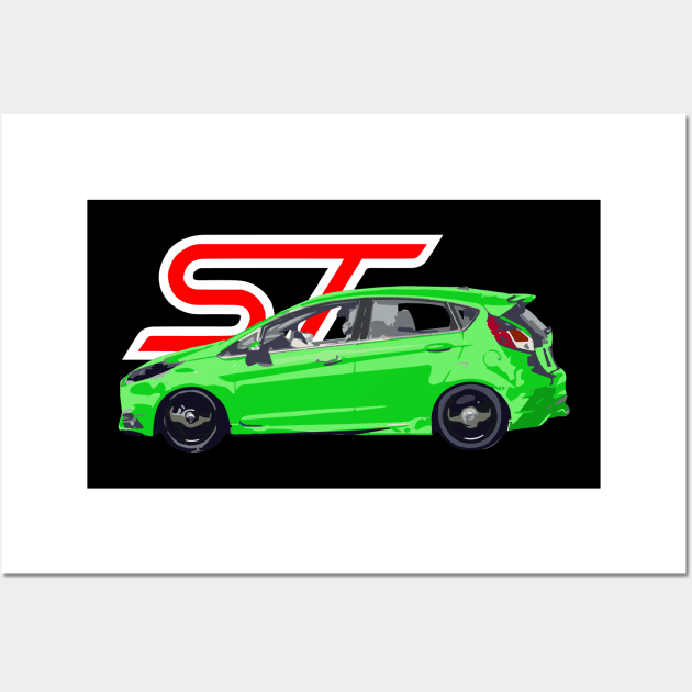 Ford fiesta st Green Envy Wall Art by cowtown_cowboy